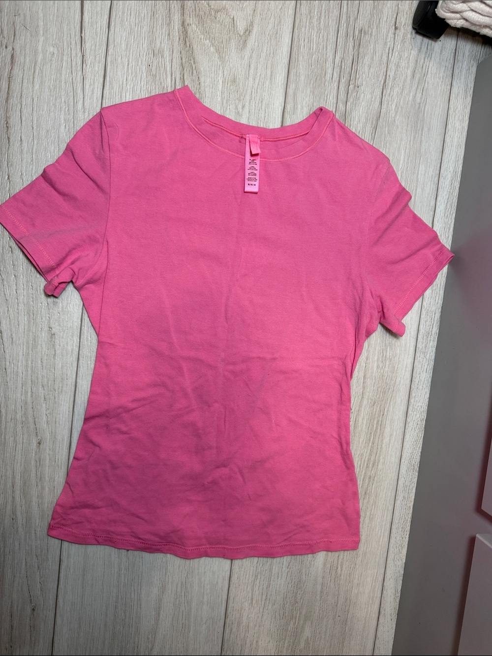 SKIMS Cotton Jersey T Shirt Pink